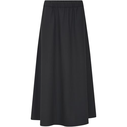 FRAU NEDERDEL, MELBOURNE LIGHT WOOL ANKLE SKIRT, BLACK